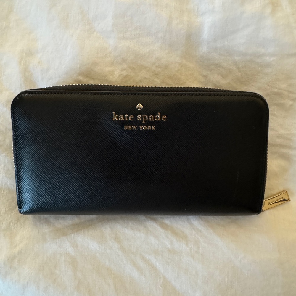 Kate Spade Black Zip-Around Wallet